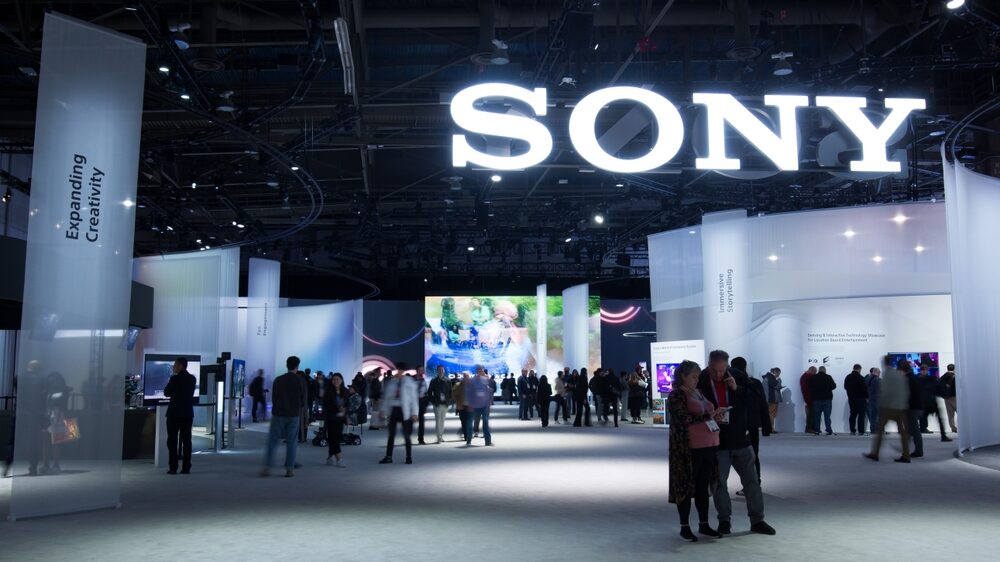 Logo di Sony con dischi